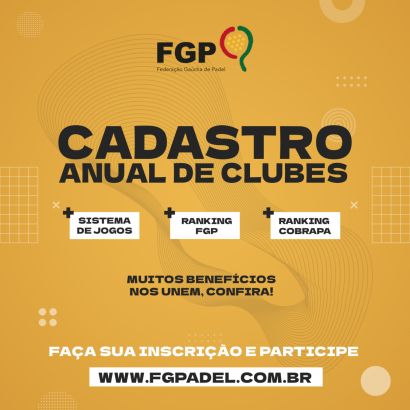 Atenção! Participe do Cadastro Anual de Clubes  e torneios do RS